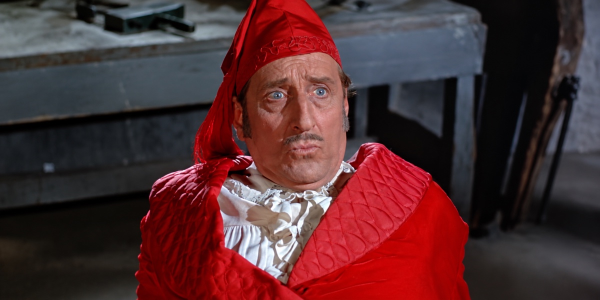 Basil Rathbone in The Comedy of Terrors